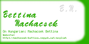 bettina machacsek business card